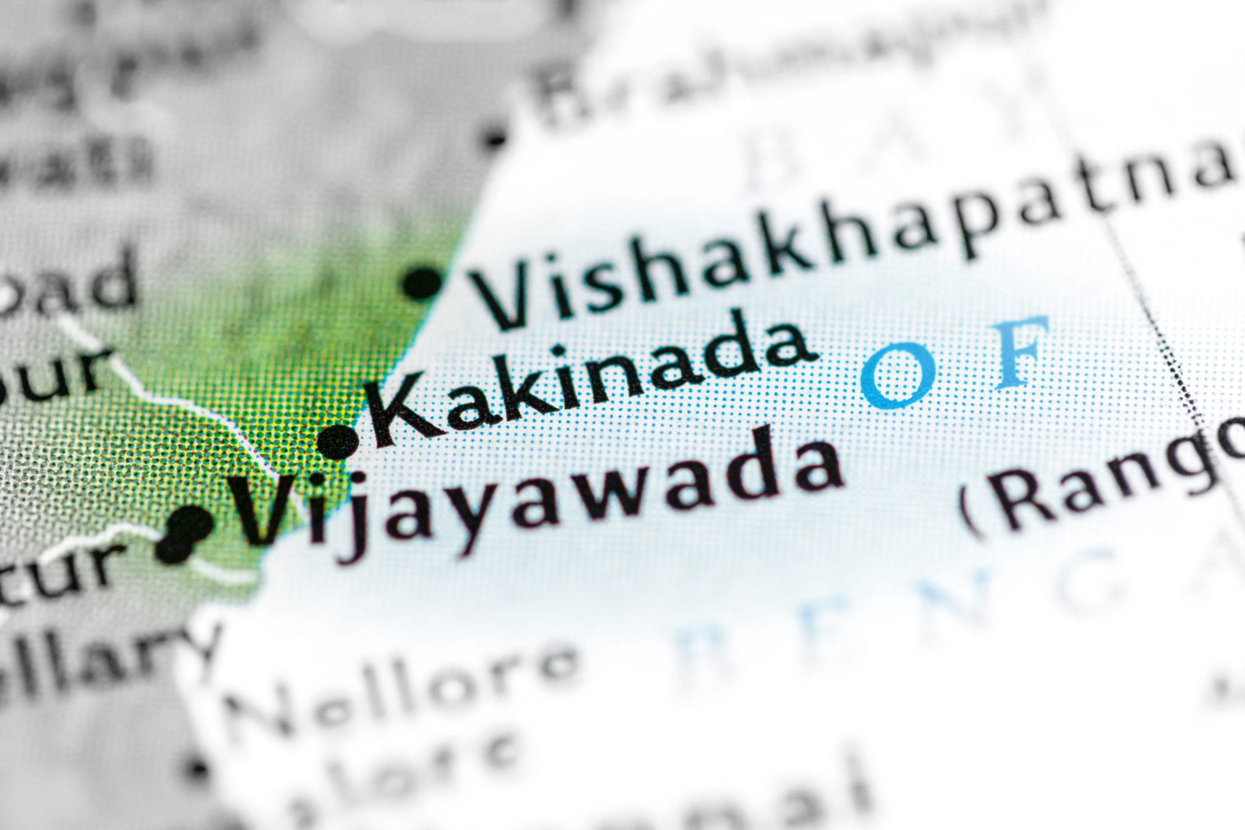 Location of Kakinada in the southern map